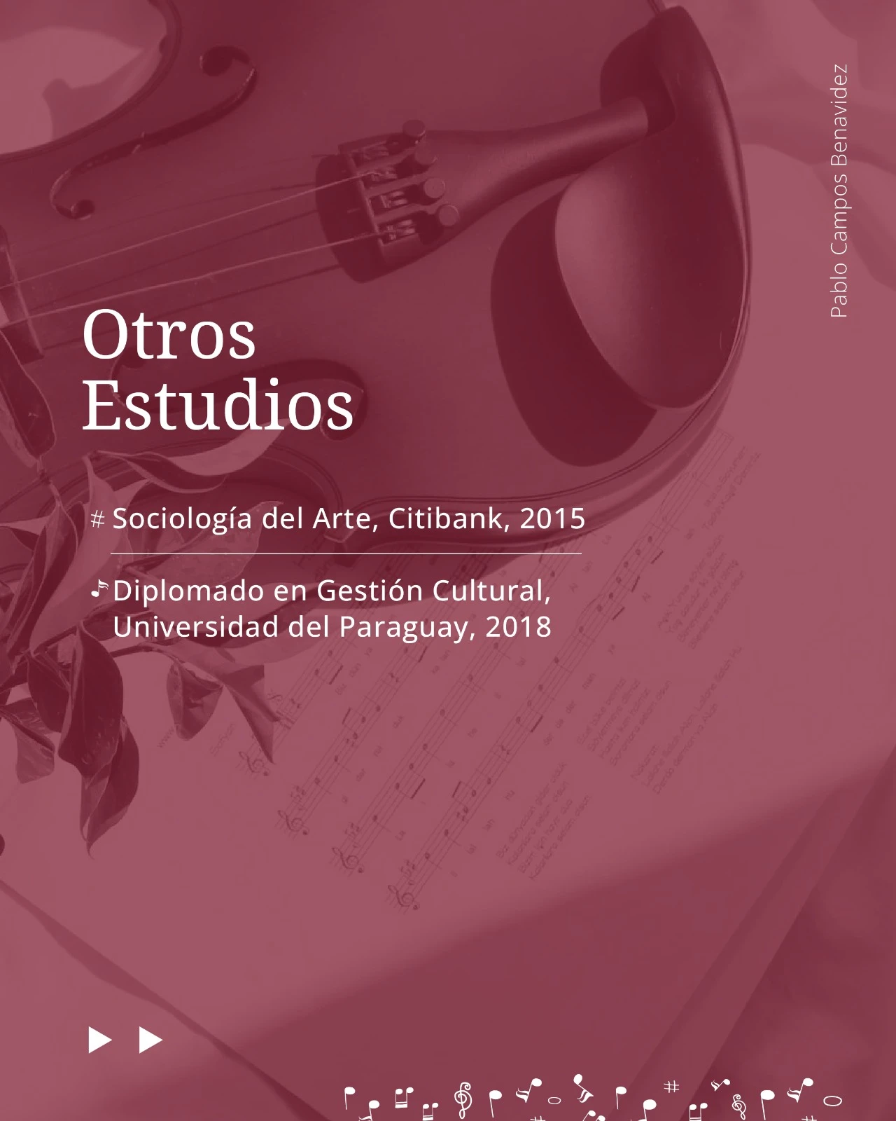 Experiencia como Violinista